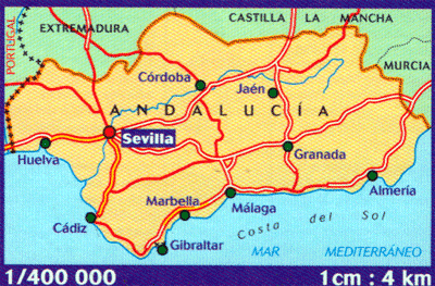 Michelin 578 Spain South Andalucia Andalusia Travel Map